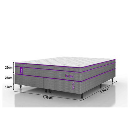 Cama Box Queen Molas Pocket Búzios Smartz