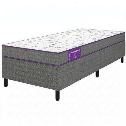 Cama Box Solteiro Smartz Acction D20 188x78 Cinza Macio