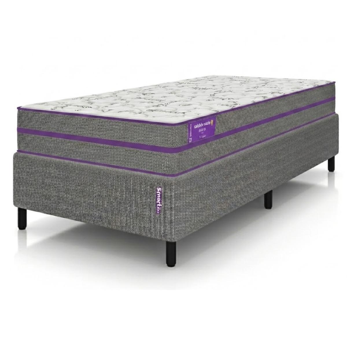 Cama Box Com Colchão Solteiro D45 Ortovip 88x188x61 Extra firme Smartz