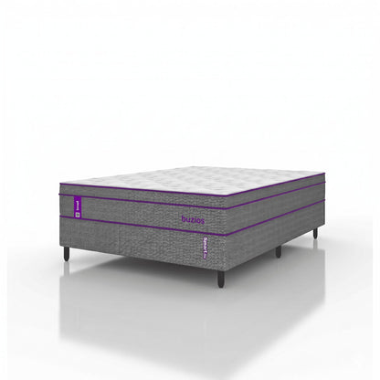 Cama Box com Colchão Casal Molas Ensacadas Búzios 138x188x62 Smartz