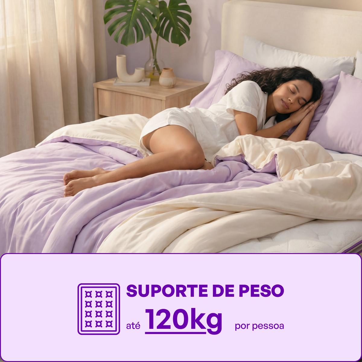 Cama Box Solteiro Com Colchão D33 88x188 Green Premium Smartz