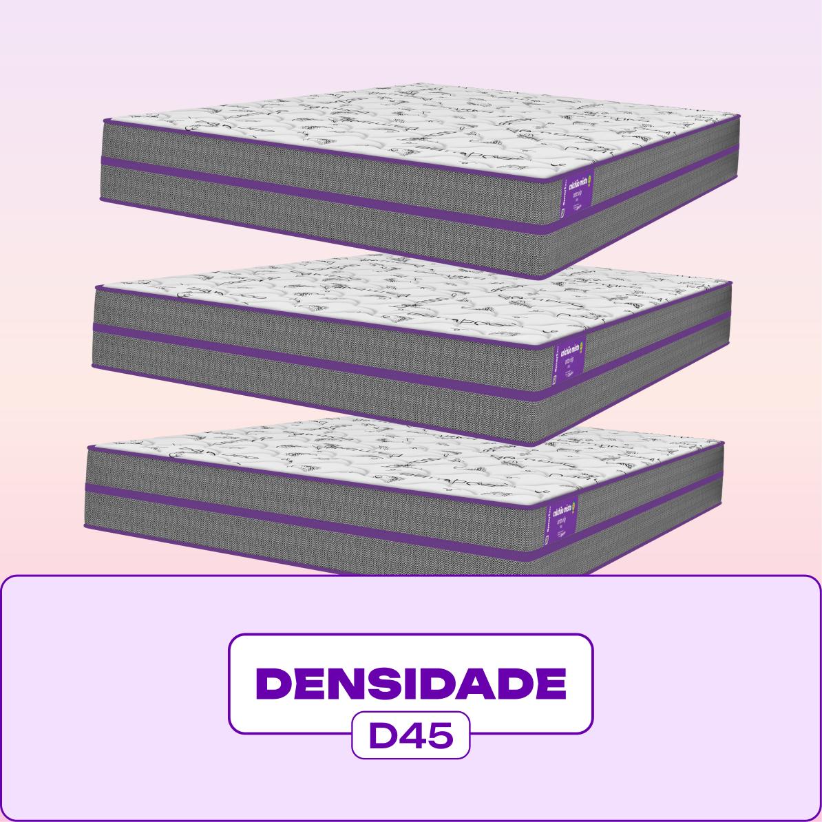 Cama Box Com Colchão Solteiro D45 Ortovip 88x188x61 Extra firme Smartz