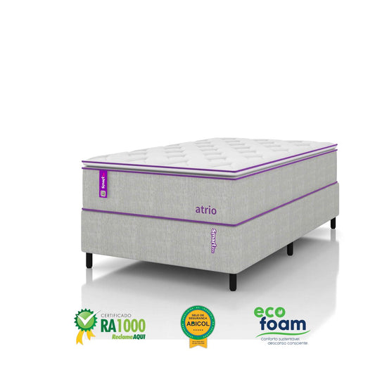 Cama Box Com Colchão Solteirão D26/D28 108 X 198  ATRIO Smartz