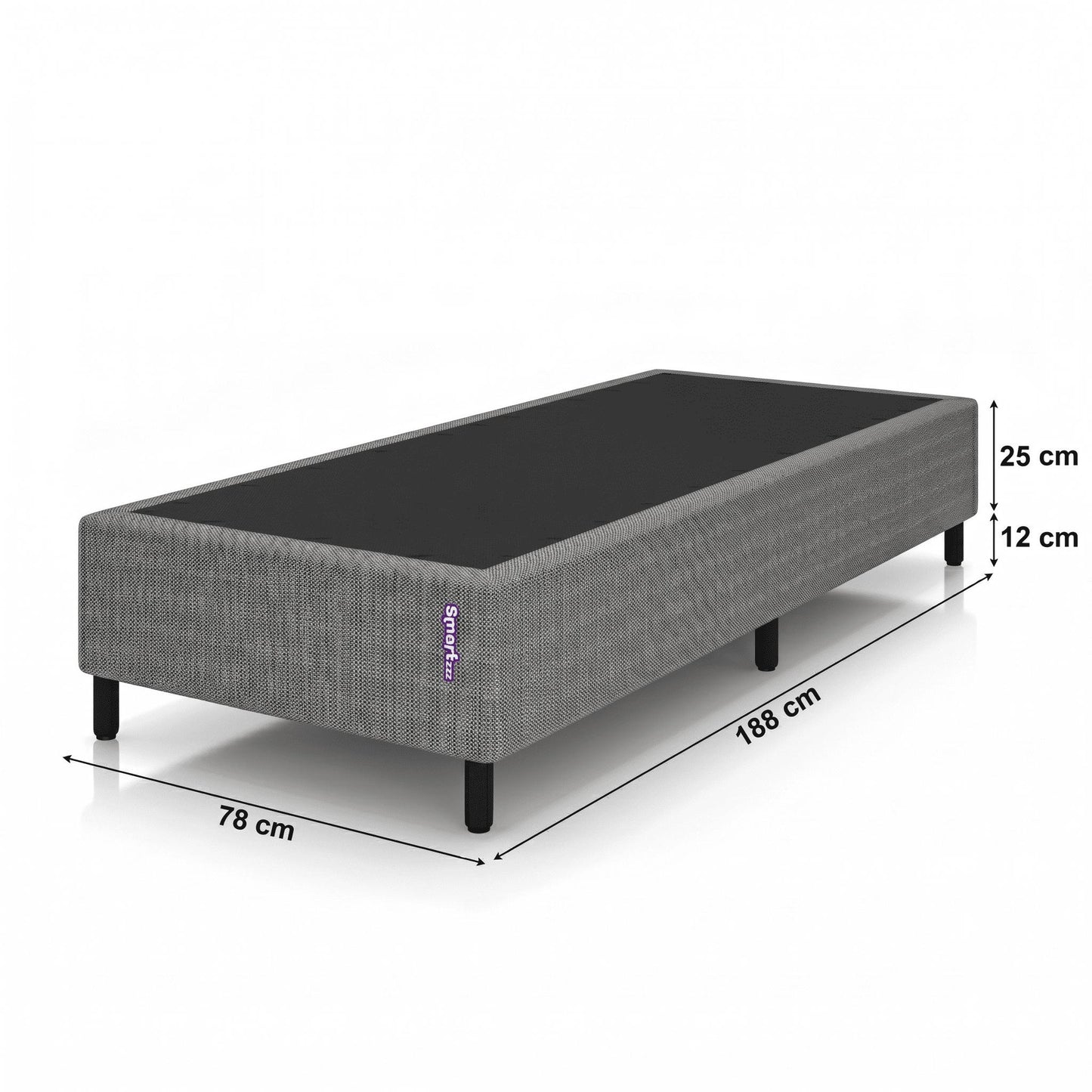 Cama Box com Colchão Solteiro D28 Acction 78x188x51  Smartz