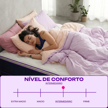 Cama Box Solteirão C/ Colchão Molas + D28 108x198 EUROSPRING