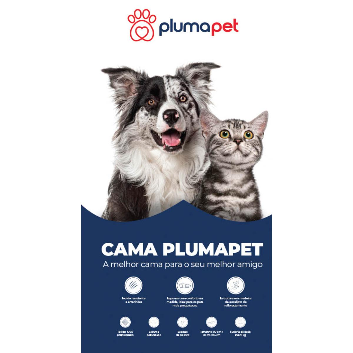 Caminha Resistente a Arranhões Para Pets 80x60 Plumatex
