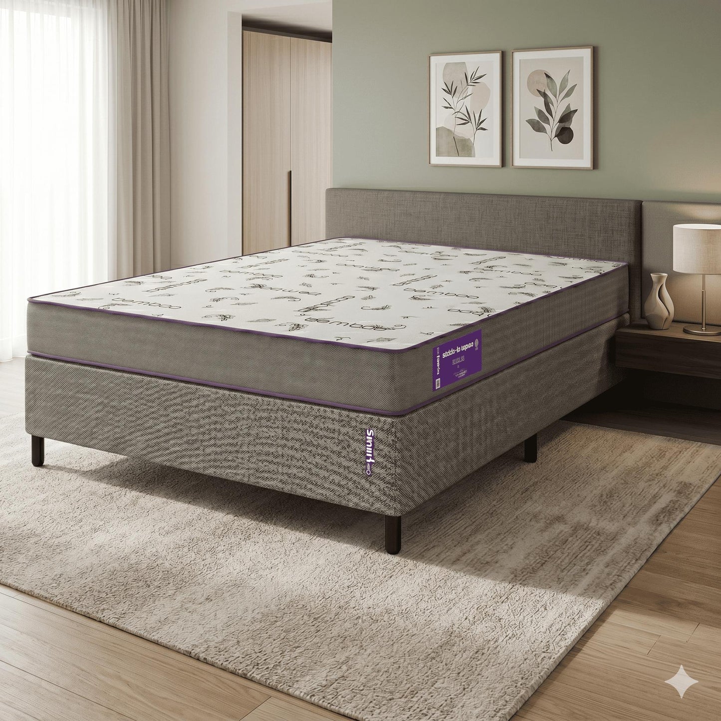 Cama Box com Colchão Solteiro  D33 Acction 88x188 Smartz