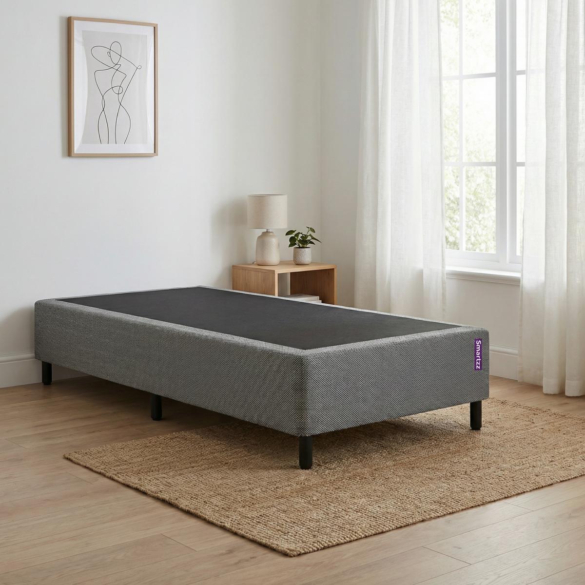 Cama box  solteiro com colchão acction D20 78x188x14 Smartz