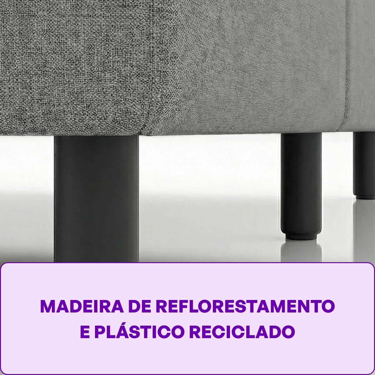Cama Box Cayambe Bege King 203x193x25 cm Smartz