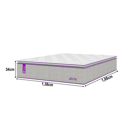 Cama box com Colçhão Casal D33 Atrio 138x188 + Cama Pet 80X60 Smartz