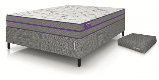 Cama box com Colçhão Casal D33 Ortovip 138x188 + Cama Pet 80X60 Smartz