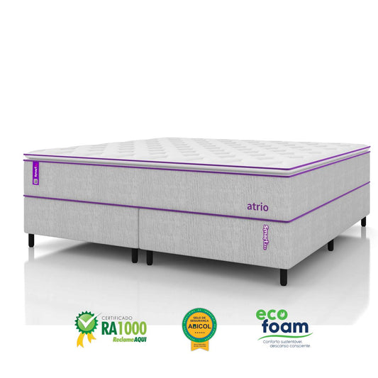 Cama Box King Com Colchão D26/D28 193x203 ATRIO Smartz
